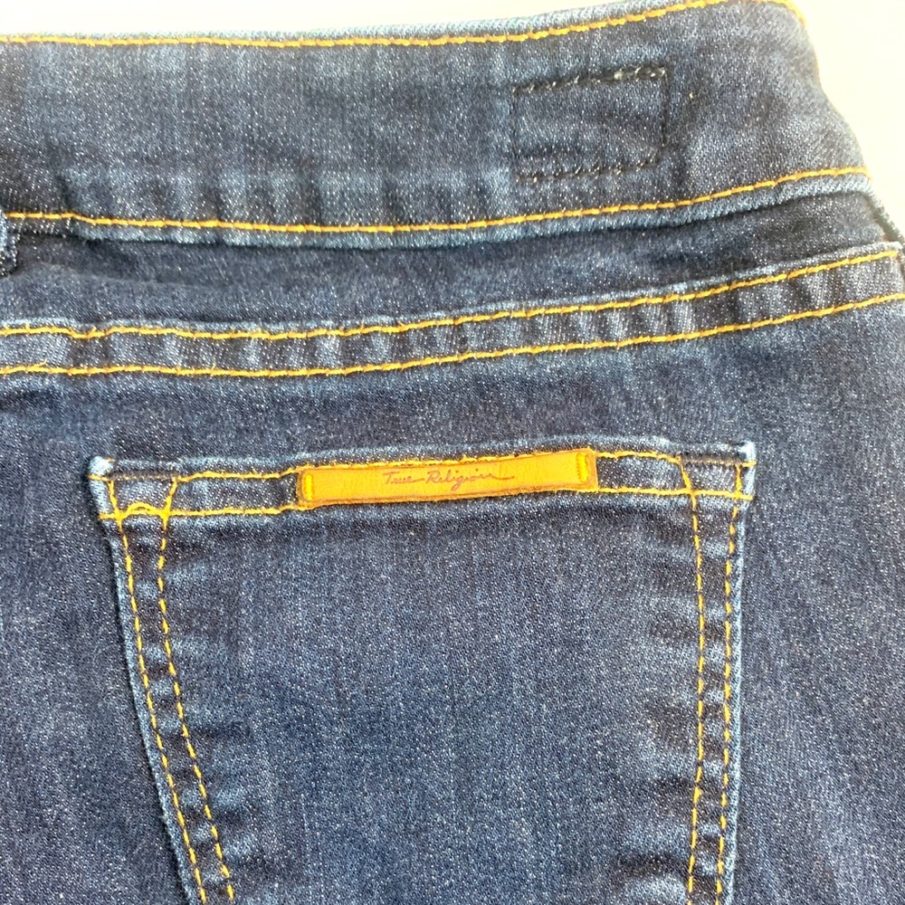 True Religion brand jeans dark wash flare.